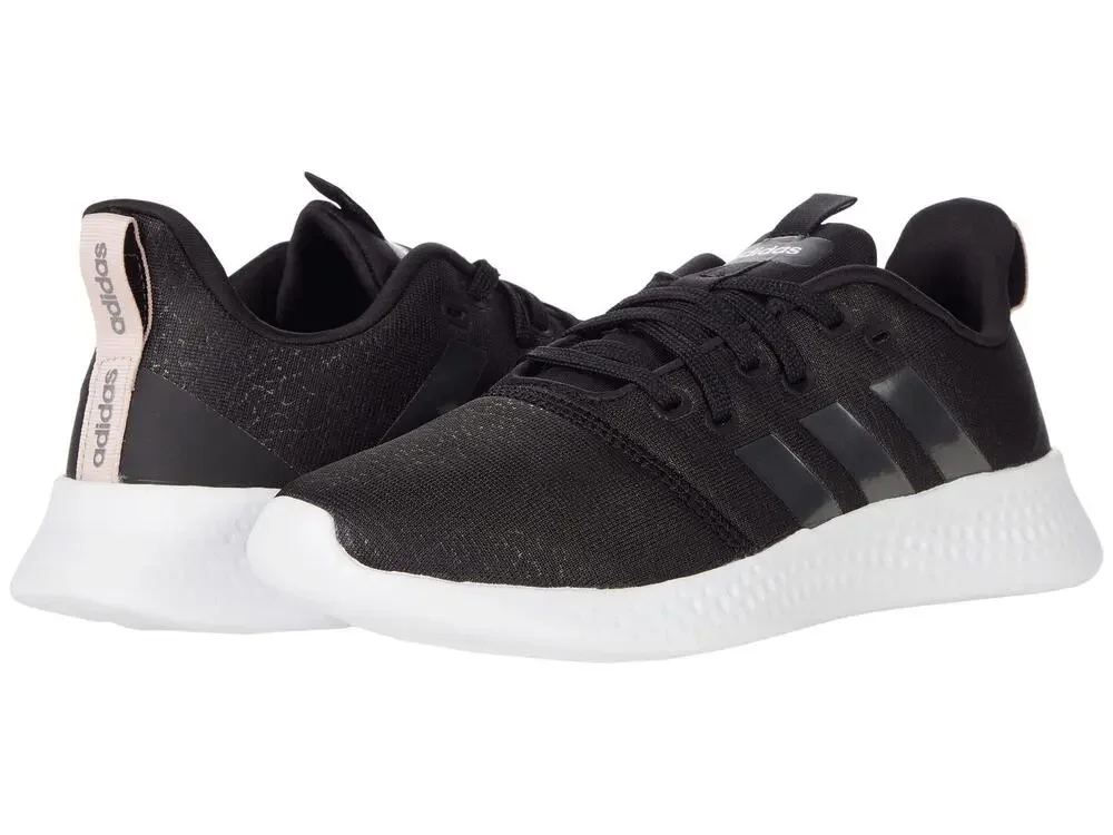 ADIDAS WOMEN'S PUREMOTION RUNNING SNEAKER, CORE BLACK/IRON MET/VAPOUR PINK, 7 US